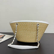 Chanel Raffia White tote Bag 34x17x12.5cm - 2
