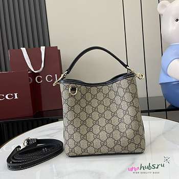 Gucci GG Emblem black bucket bag 19x18x11cm