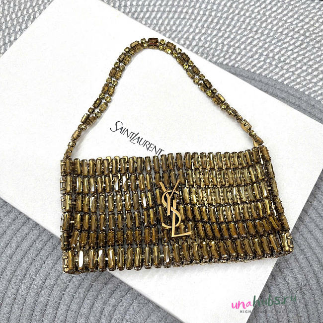 YSL EVENING bag in crystals 18x7.5x2.5cm - 1