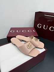 Gucci Crystal leather slides light pink - 1