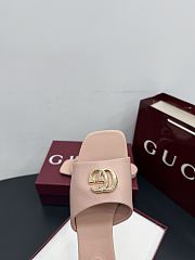 Gucci Crystal leather slides light pink - 2
