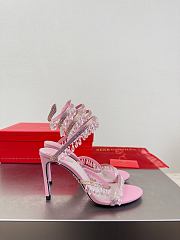 Rene Caovilla Chandelier Ivory Sandal Pink 105mm - 1