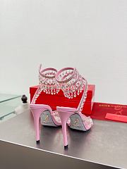 Rene Caovilla Chandelier Ivory Sandal Pink 105mm - 4