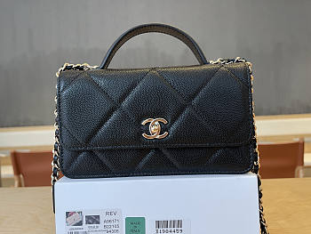 Unahubs Chanel 25c Woc Black Caviar 19cm