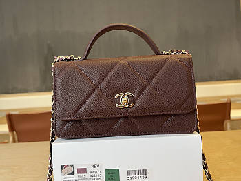 Unahubs Chanel 25c Woc Dark Brown Caviar 19cm