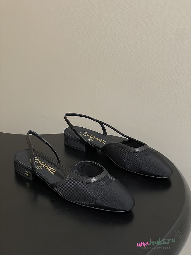 Chanel Slingback Flat Black - 1