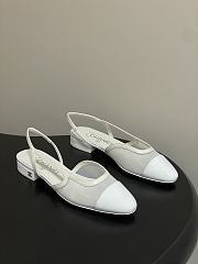 Chanel Slingback Flat White - 1