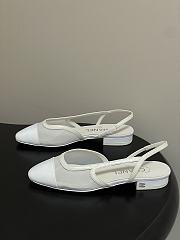Chanel Slingback Flat White - 2