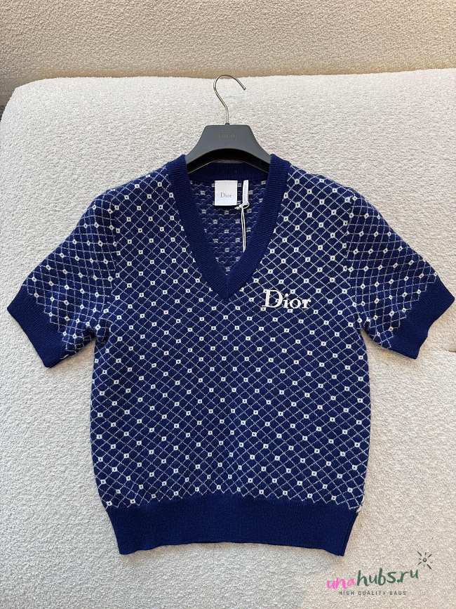 Dior Short-Sleeved Sweater Wool Blend  - 1