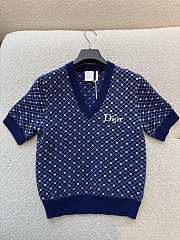 Dior Short-Sleeved Sweater Wool Blend  - 1