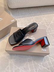 Christian Louboutin So Cl 55 Embossed Leather Mules - 4