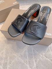 Christian Louboutin So Cl 55 Embossed Leather Mules - 3