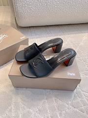 Christian Louboutin So Cl 55 Embossed Leather Mules - 2