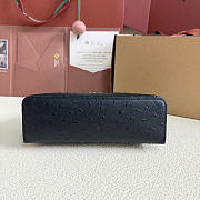 Loro Piana Extra Pocket L19 Ostrich Leather Black Gold 19cm - 4