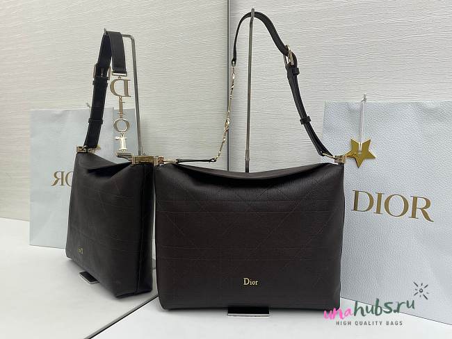 Dior Medium Diorly Bag Brown Flat 31.5x25x8cm - 1