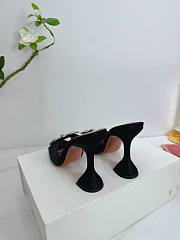 Unahubs Amina Muaddi Sling Heels Black 9.5cm - 2