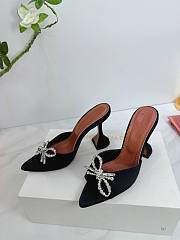 Unahubs Amina Muaddi Sling Heels Black 9.5cm - 3