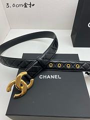 Chanel Black Belt Gold 3cm  - 3