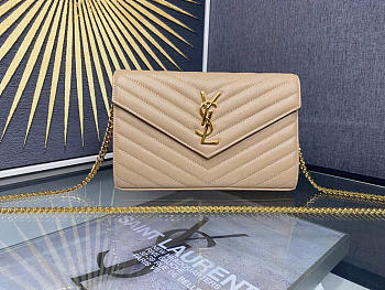 YSL Classic Cassandre Chain Wallet Grain leather 22.5x14x4cm