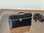Loro Piana Extra pocket L19 Bag crocodile black -19x7x12cm - 4