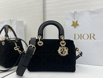 Dior Lady black Cannage handbag 25x17x14cm