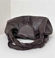 Fendi Spy dark brown leather bag 48x22x20cm - 4
