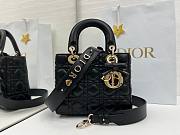 Dior Small Lady Bag with Strap Black 20x18x8cm - 1