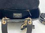 Dior Small Lady Bag with Strap Black 20x18x8cm - 5
