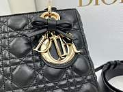 Dior Small Lady Bag with Strap Black 20x18x8cm - 2