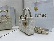 Dior Small Lady Bag with Strap white 20x18x8cm - 2