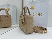 Dior Small Lady Bag with Strap beige 20x18x8cm - 4