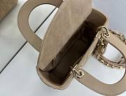 Dior Small Lady Bag with Strap beige 20x18x8cm - 3