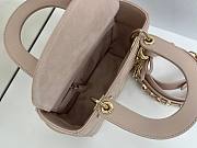 Dior Small Lady Bag with Strap pink 20x18x8cm - 5