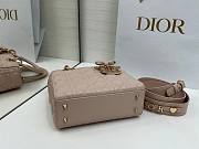 Dior Small Lady Bag with Strap pink 20x18x8cm - 4