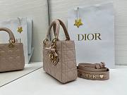 Dior Small Lady Bag with Strap pink 20x18x8cm - 2