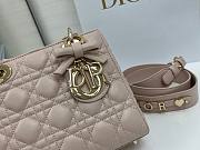Dior Small Lady Bag with Strap pink 20x18x8cm - 3