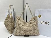 Dior Soft Shopping Shoulder Bag beige cannage 38x28.5cm - 3
