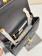 Chanel Flap Bag Black Crocodile Gold 20cm - 5