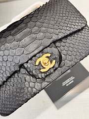 Chanel Flap Bag Black Crocodile Gold 20cm - 3