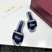 Dior Dentelle Slide Blue - 1