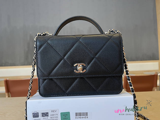 Chanel 25k woc black Caviar 19.2x12x3.5cm - 1