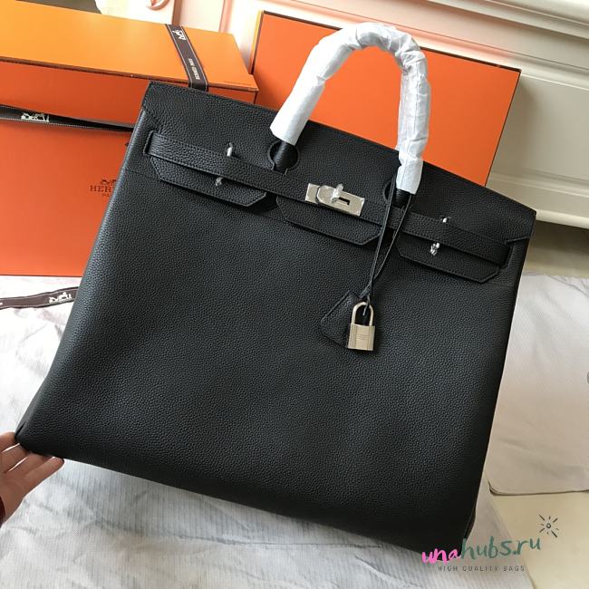 Hermes Birkin 50 Black Togo Silver  - 1