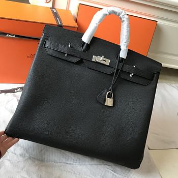 Hermes Birkin 50 Black Togo Silver 