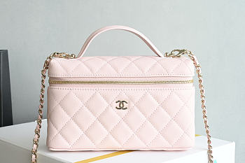 Chanel Vanity Case Handle Pink Caviar 19.5x17x5cm