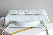 Chanel Vanity Case Handle light Blue Caviar 19.5x17x5cm - 4