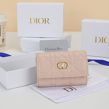 Dior wallet light pink 11x7.5x2.5cm