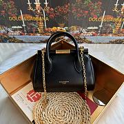 DG Mini Marlene Day bag in palmellato calfskin black 19x13.5x7cm - 5