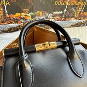 DG Mini Marlene Day bag in palmellato calfskin black 19x13.5x7cm - 3
