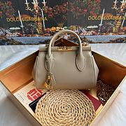 DG Mini Marlene Day bag in palmellato calfskin beige 19x13.5x7cm - 1