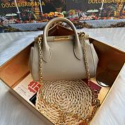 DG Mini Marlene Day bag in palmellato calfskin beige 19x13.5x7cm - 2